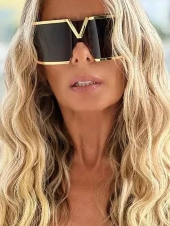 Valentino Women Sunglasses Titanium Gold Grey Mask V-ROMASK VLS-120A 146 NEW main image 14